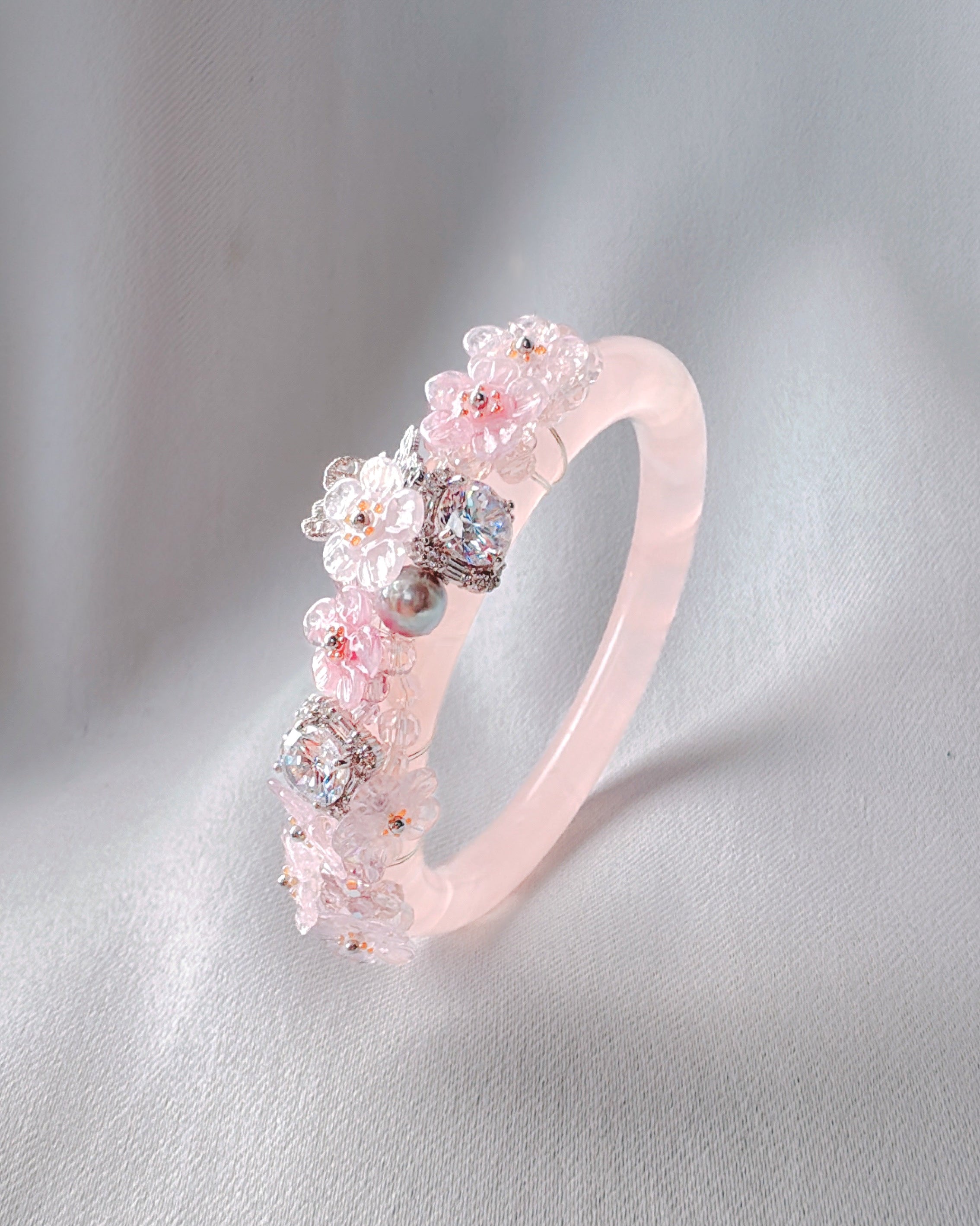 3. ローズクォーツバングル(直径19.7cm)一点物