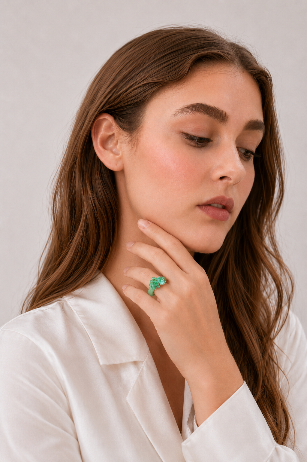 Jadeite Art Ring (US 8.5)