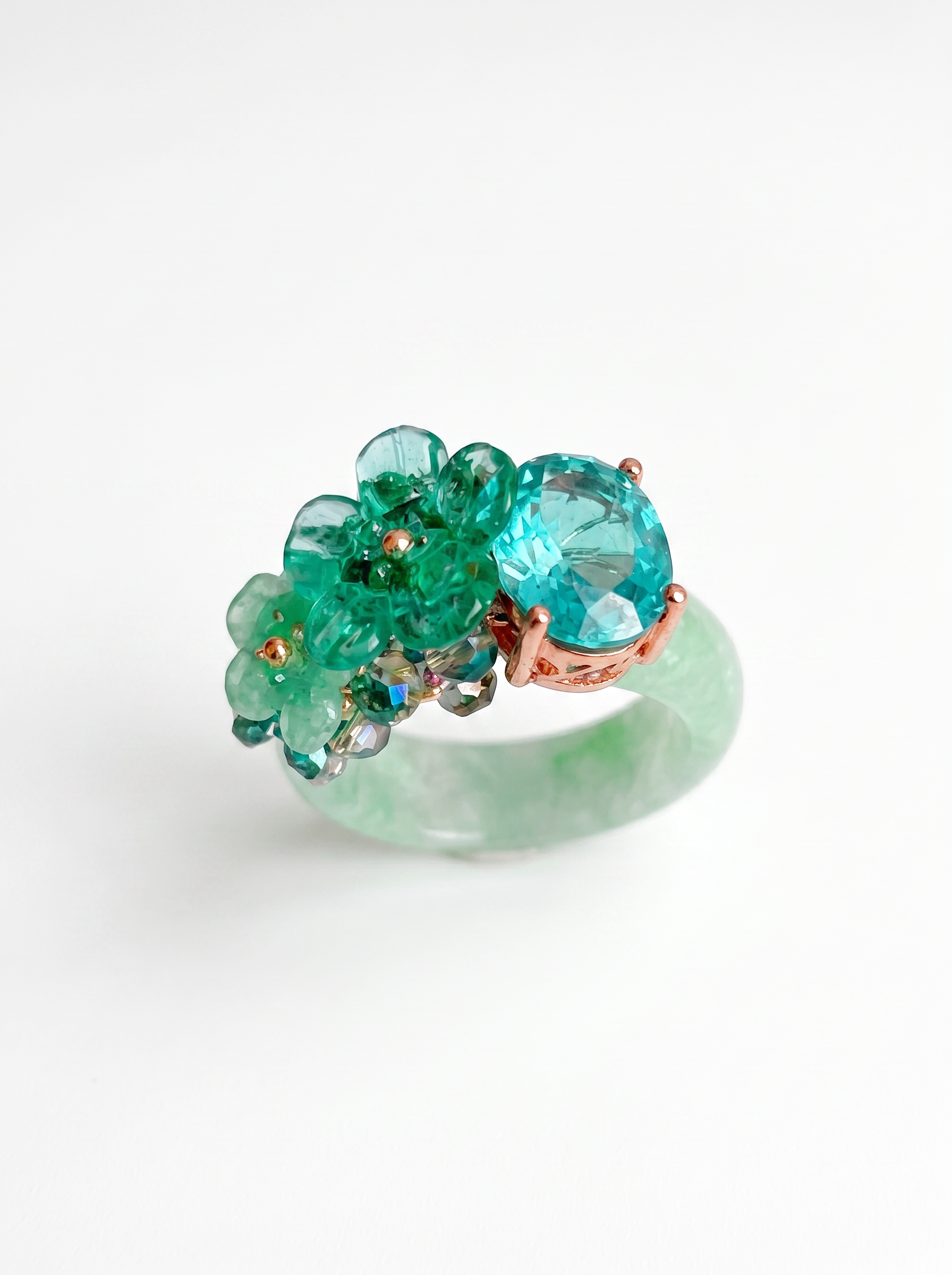 Jadeite Art Ring (US 8.5)