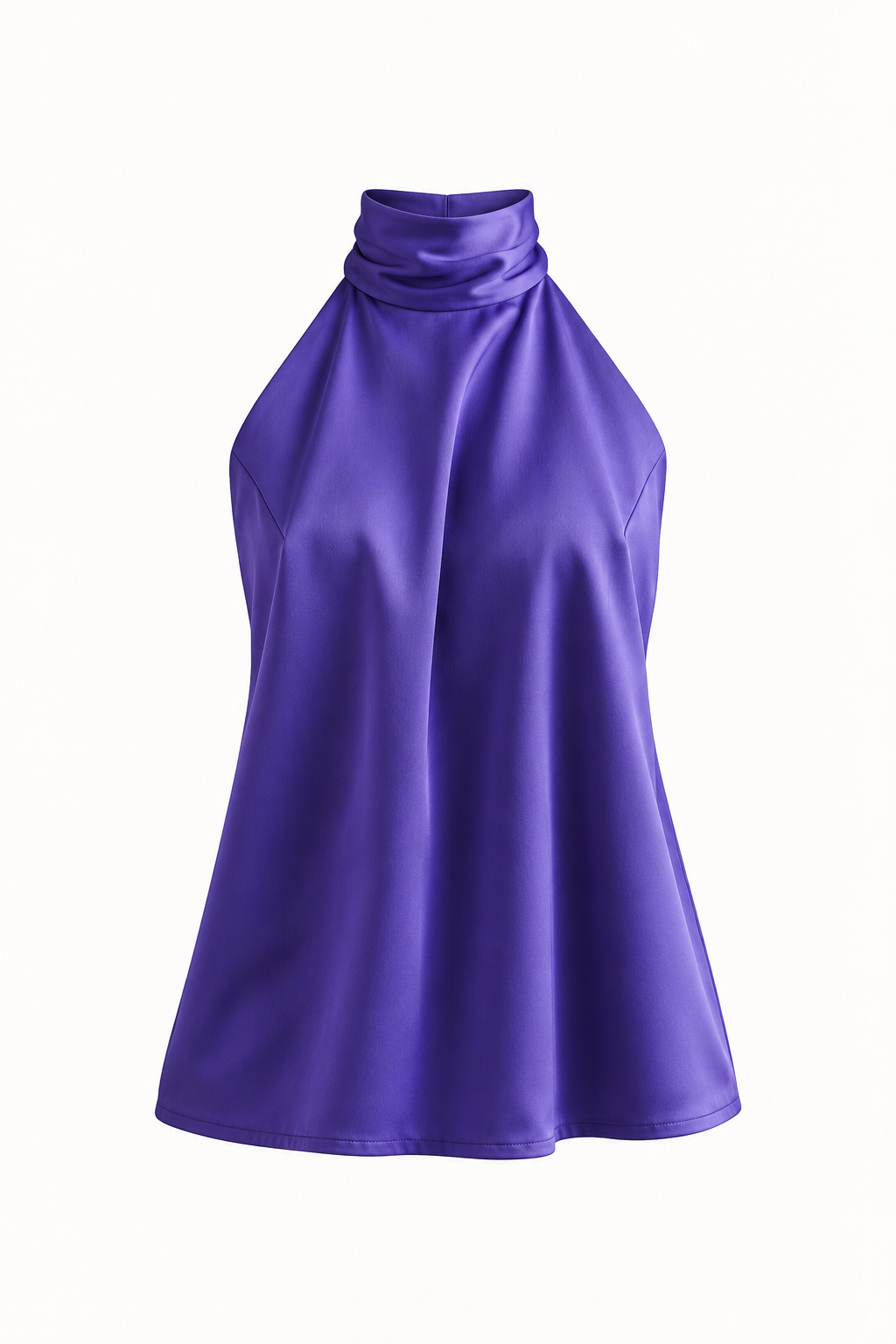 Col Haut Élégant en Violet Français