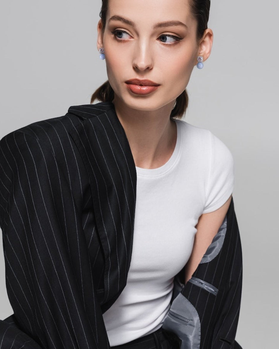 Blue Lace Drops (blue lace agate)