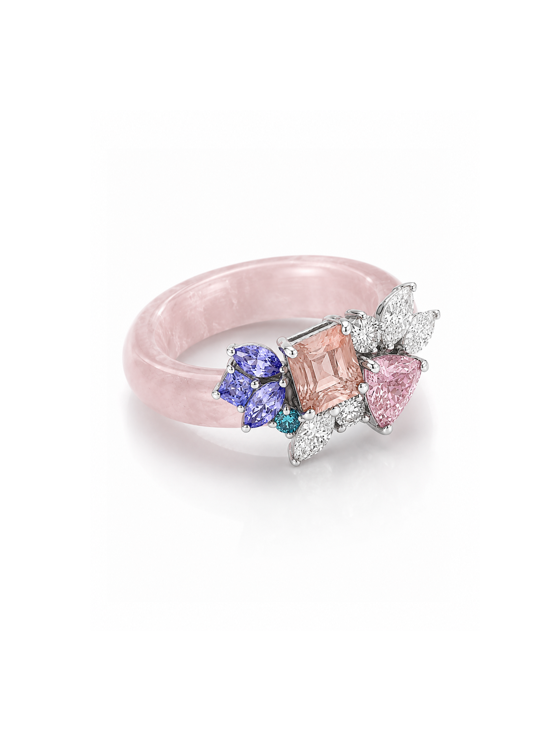 Spellbound Pink Quartz Ring Two (made-to-your-size)