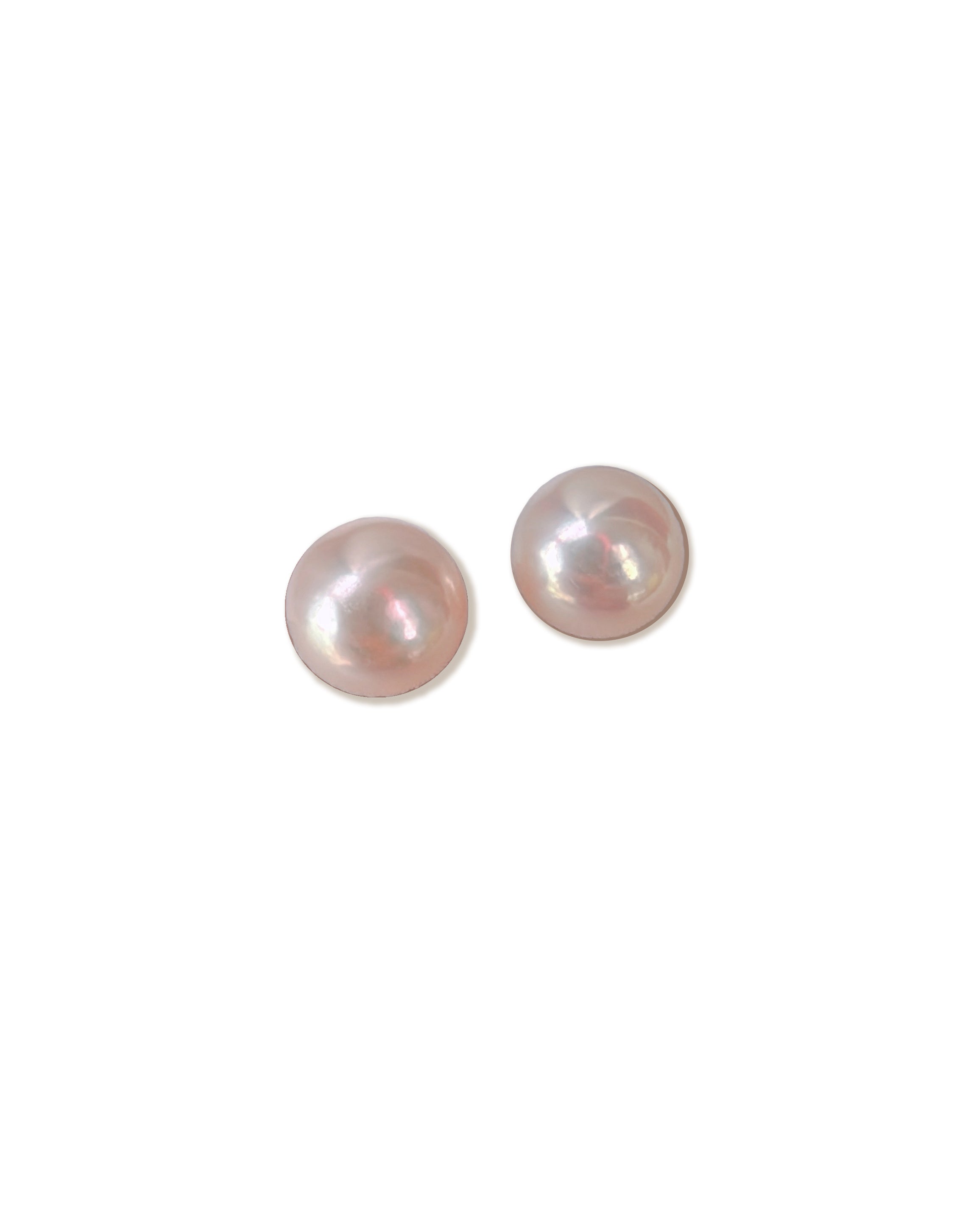Ethereal Light Lilac Peach Studs [3. One-of-a-kind]