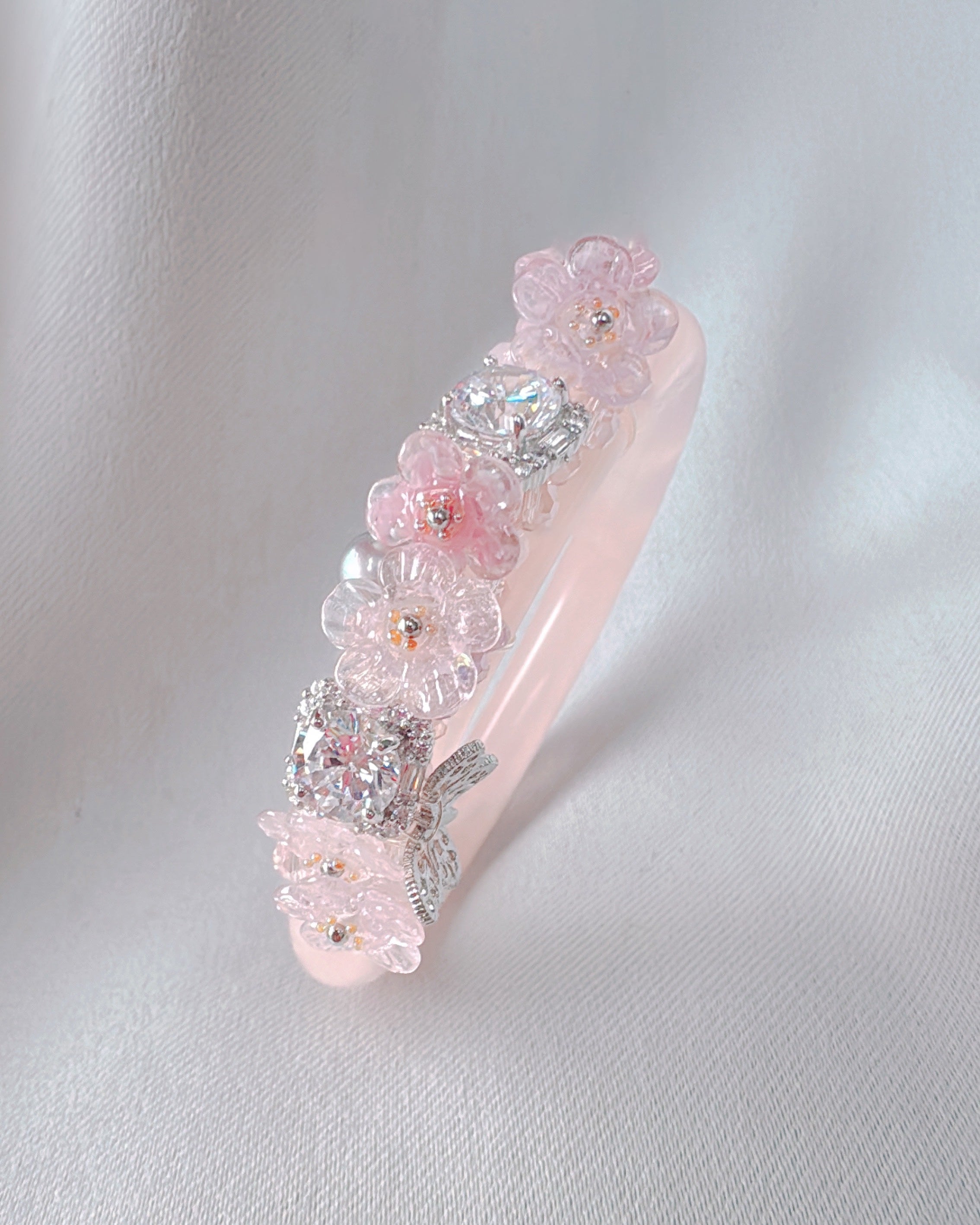 2. ローズクォーツバングル（19cm）一点物