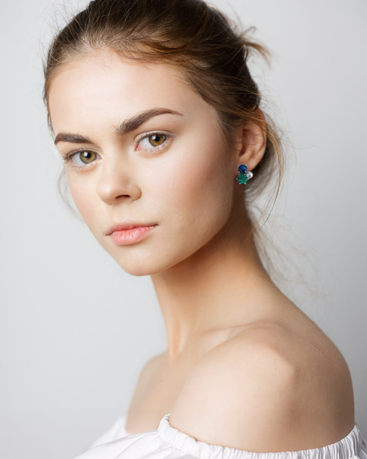 ヴェルデ コンステレ (アコヤ &amp; 天然クリソコラ) - 一点物