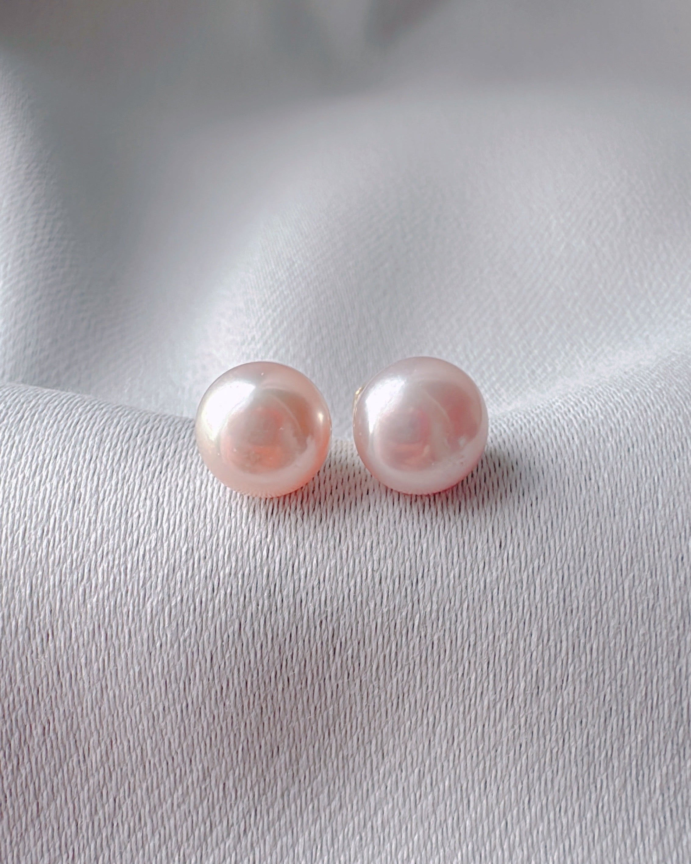 Lilac Pink Button Studs [1: One-of-a-kind]