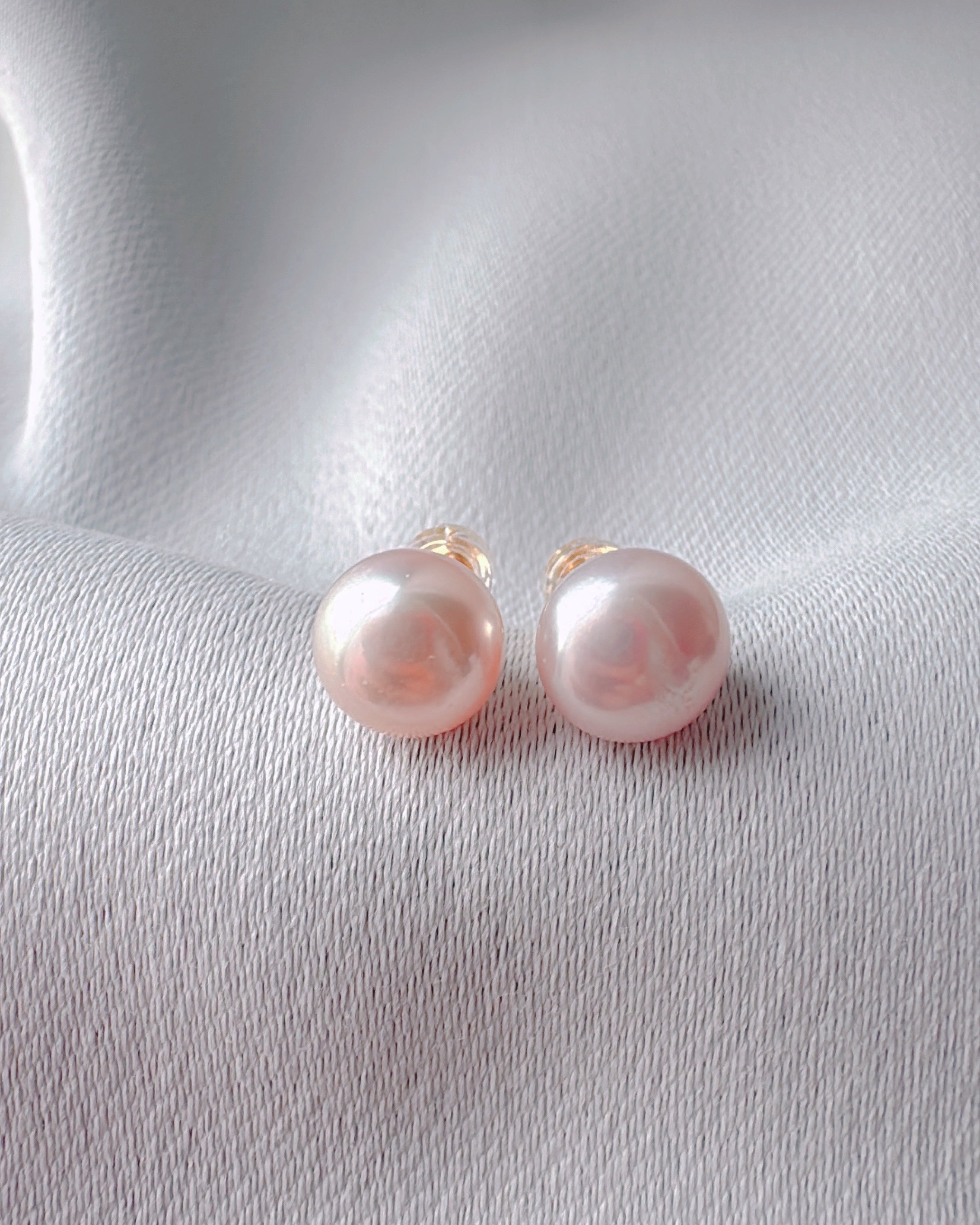 Lilac Pink Button Studs [1: One-of-a-kind]