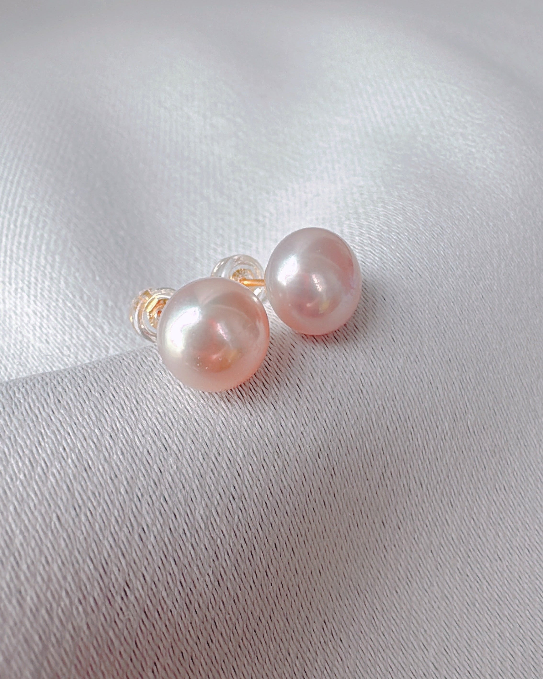 Lilac Pink Button Studs [1: One-of-a-kind]