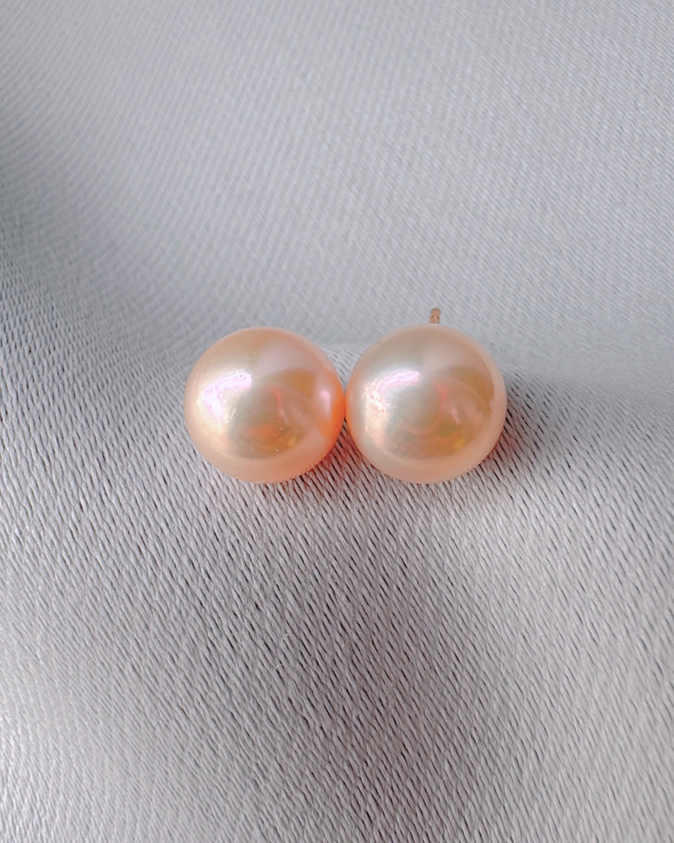 Peach Rose Gold Studs [2. One-of-a-kind]