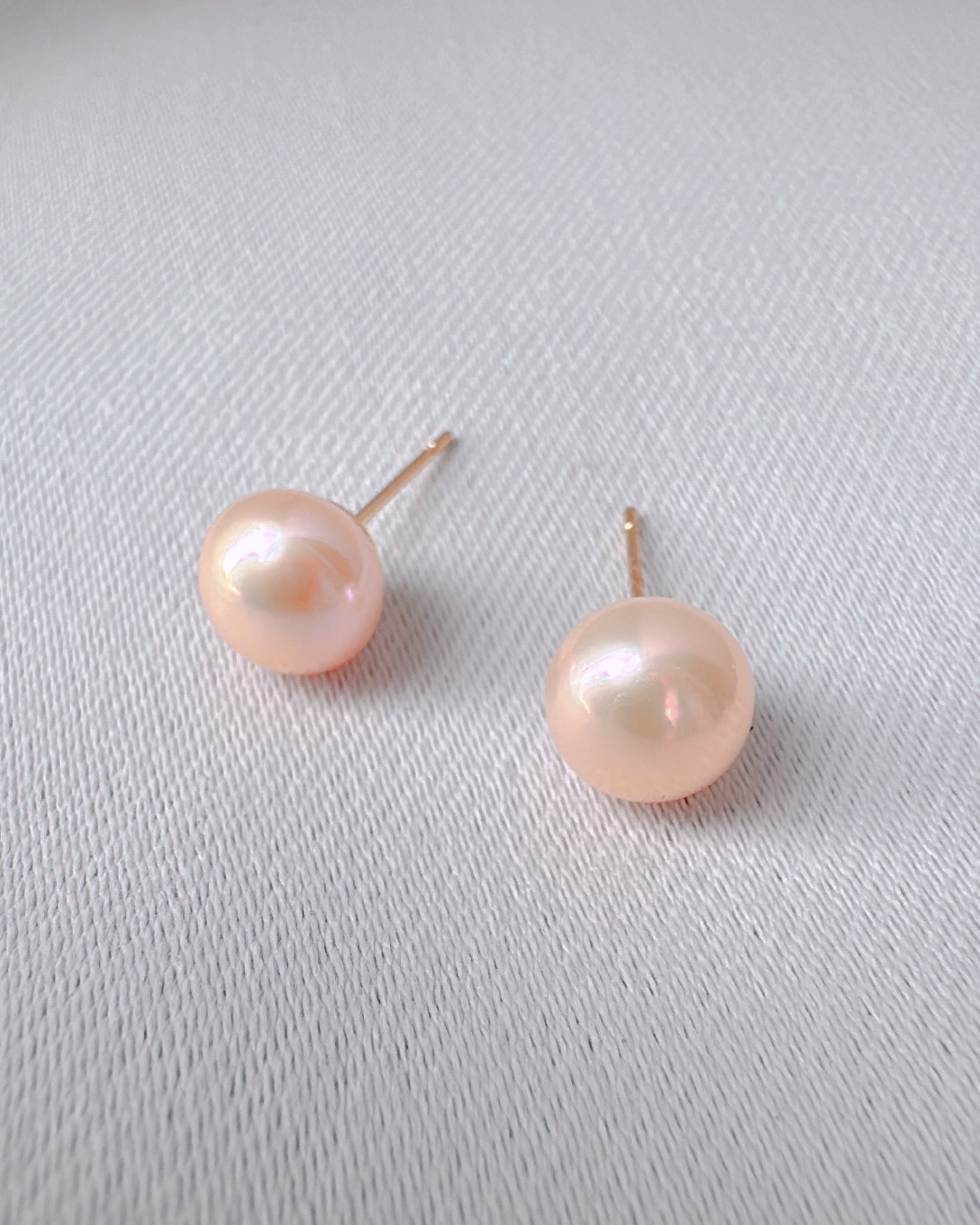 Peach Rose Gold Studs [2. One-of-a-kind]