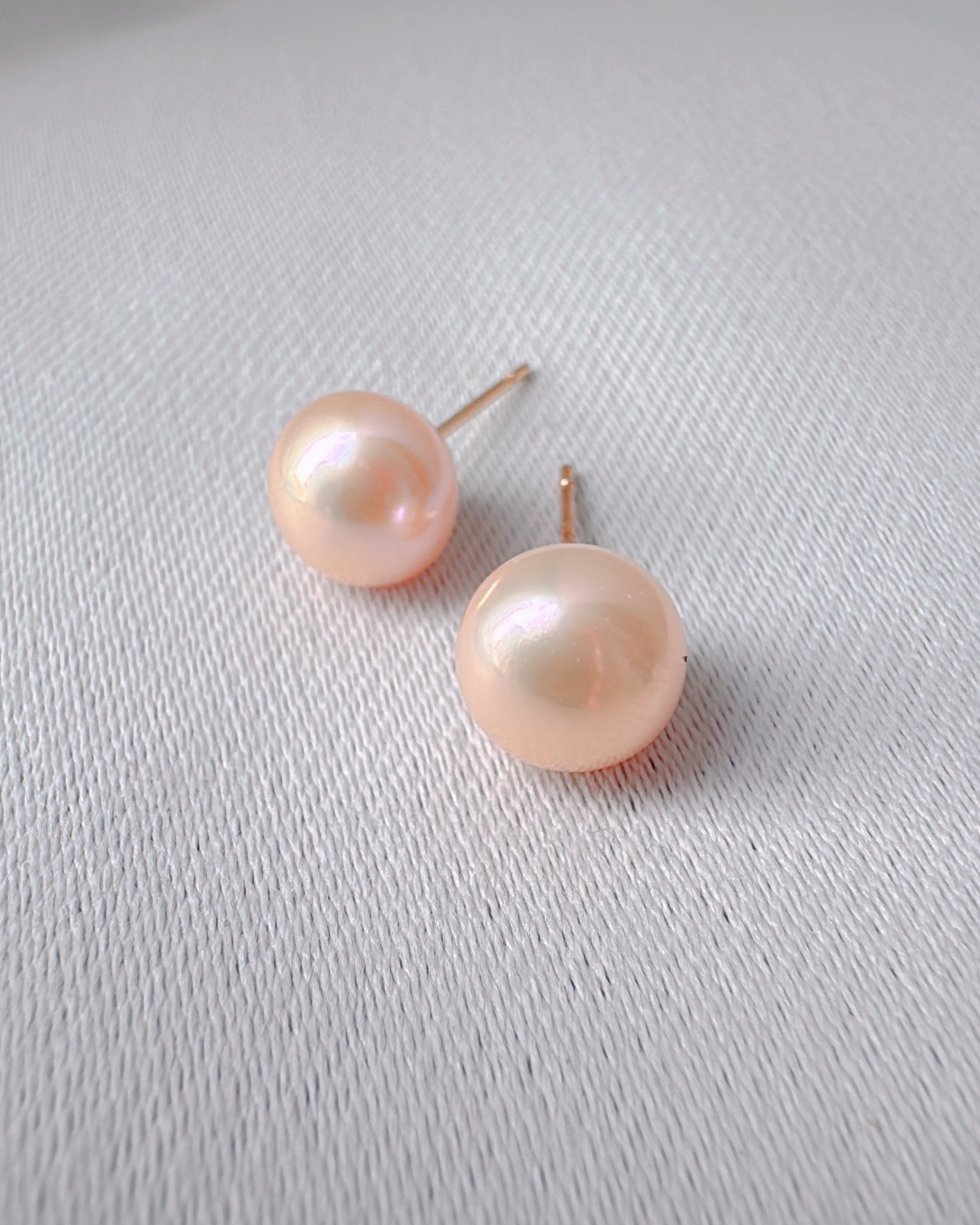 Peach Rose Gold Studs [2. One-of-a-kind]