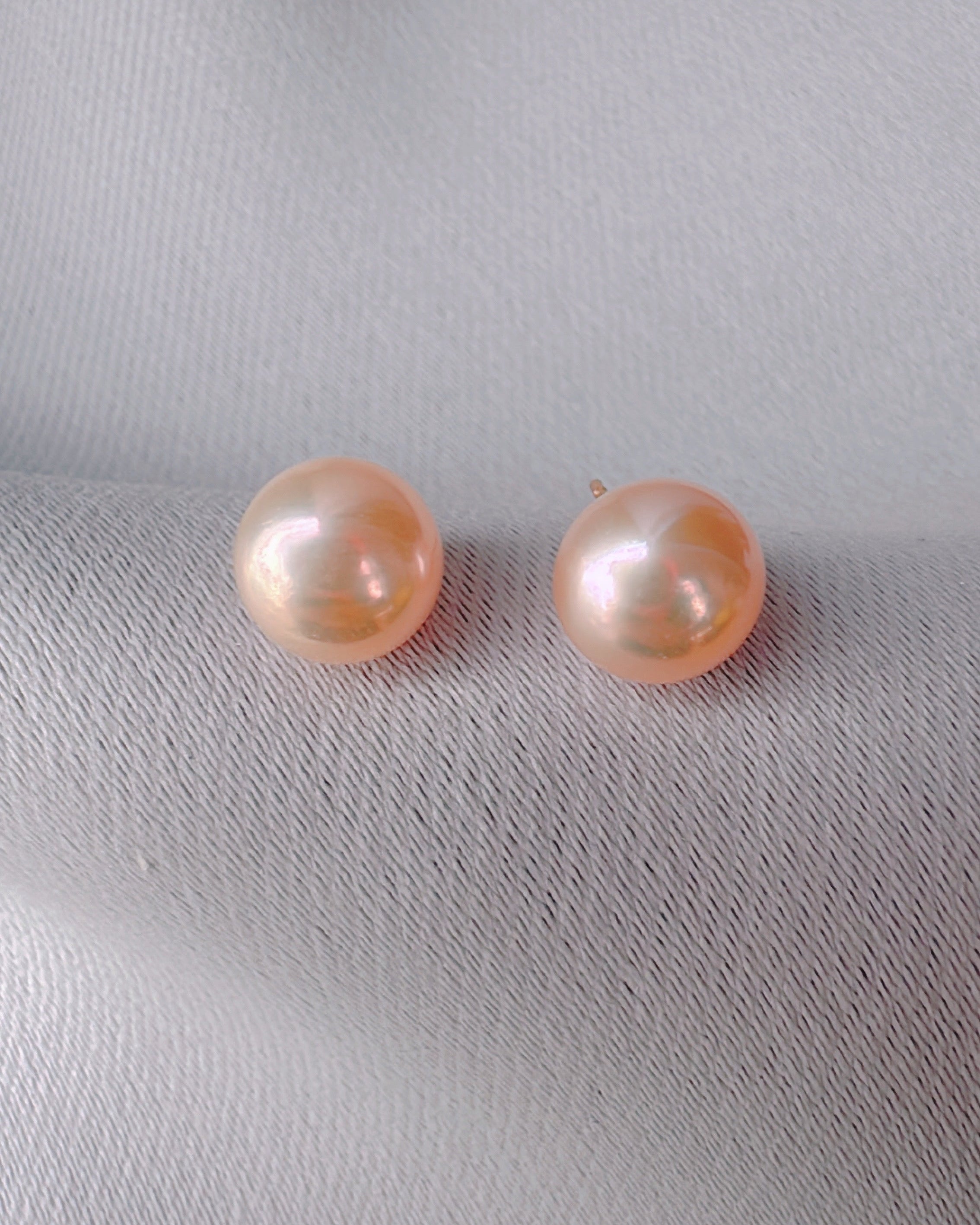 Peach Rose Gold Studs [2. One-of-a-kind]
