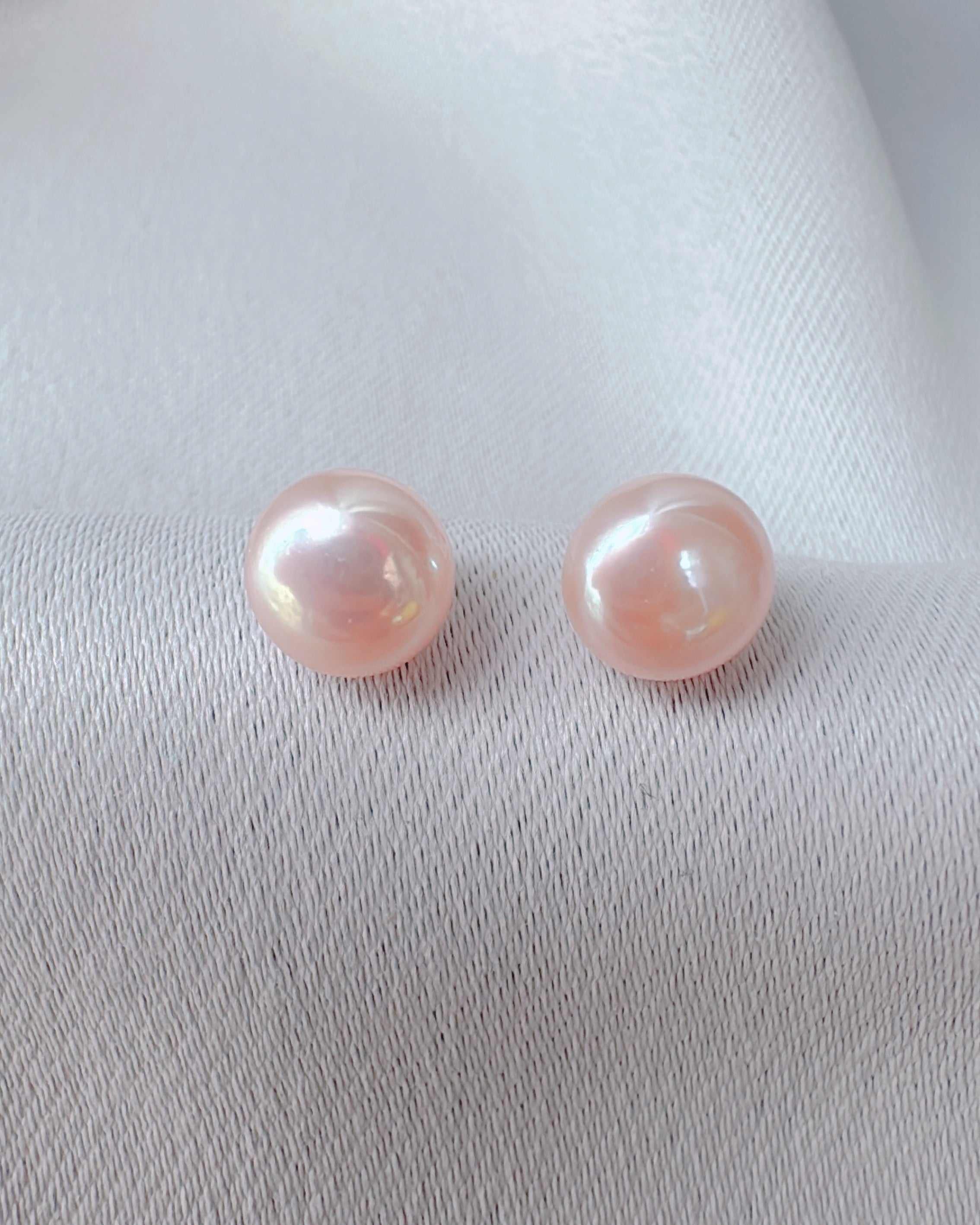Ethereal Lilac Pink Gold Studs [8. One-of-a-kind]