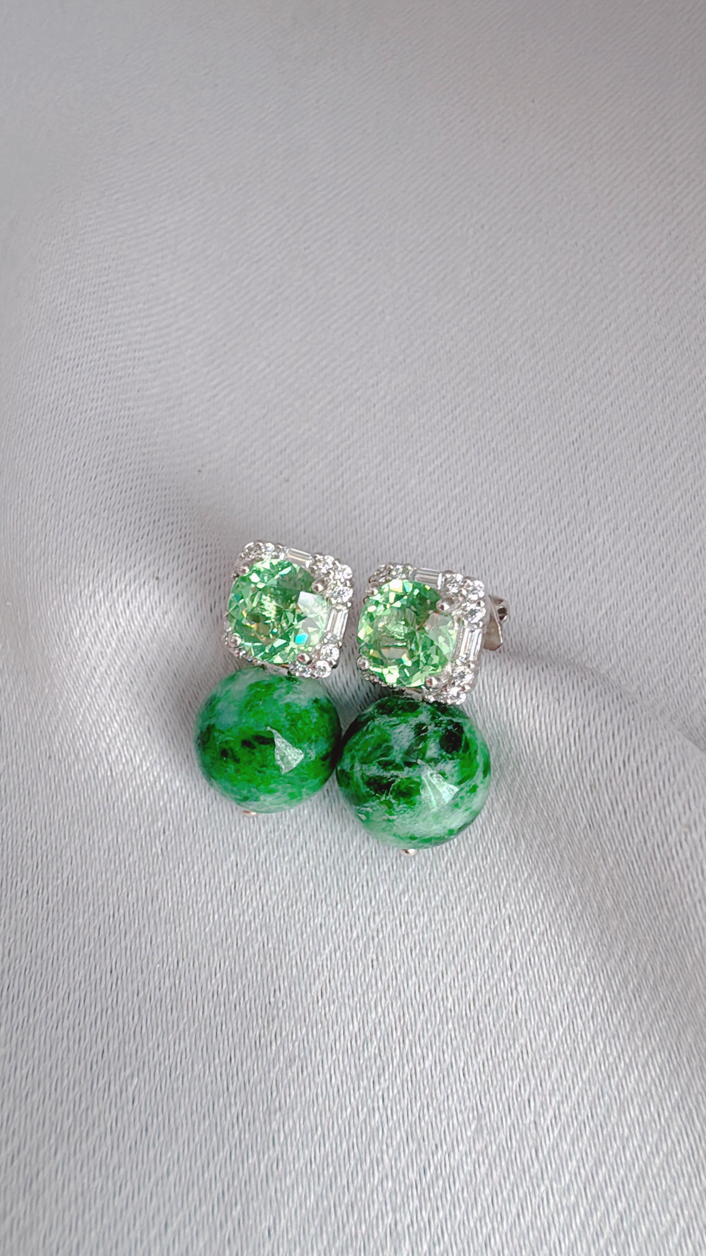 Poised Elegance - Peridot and Imperial Green & Emerald