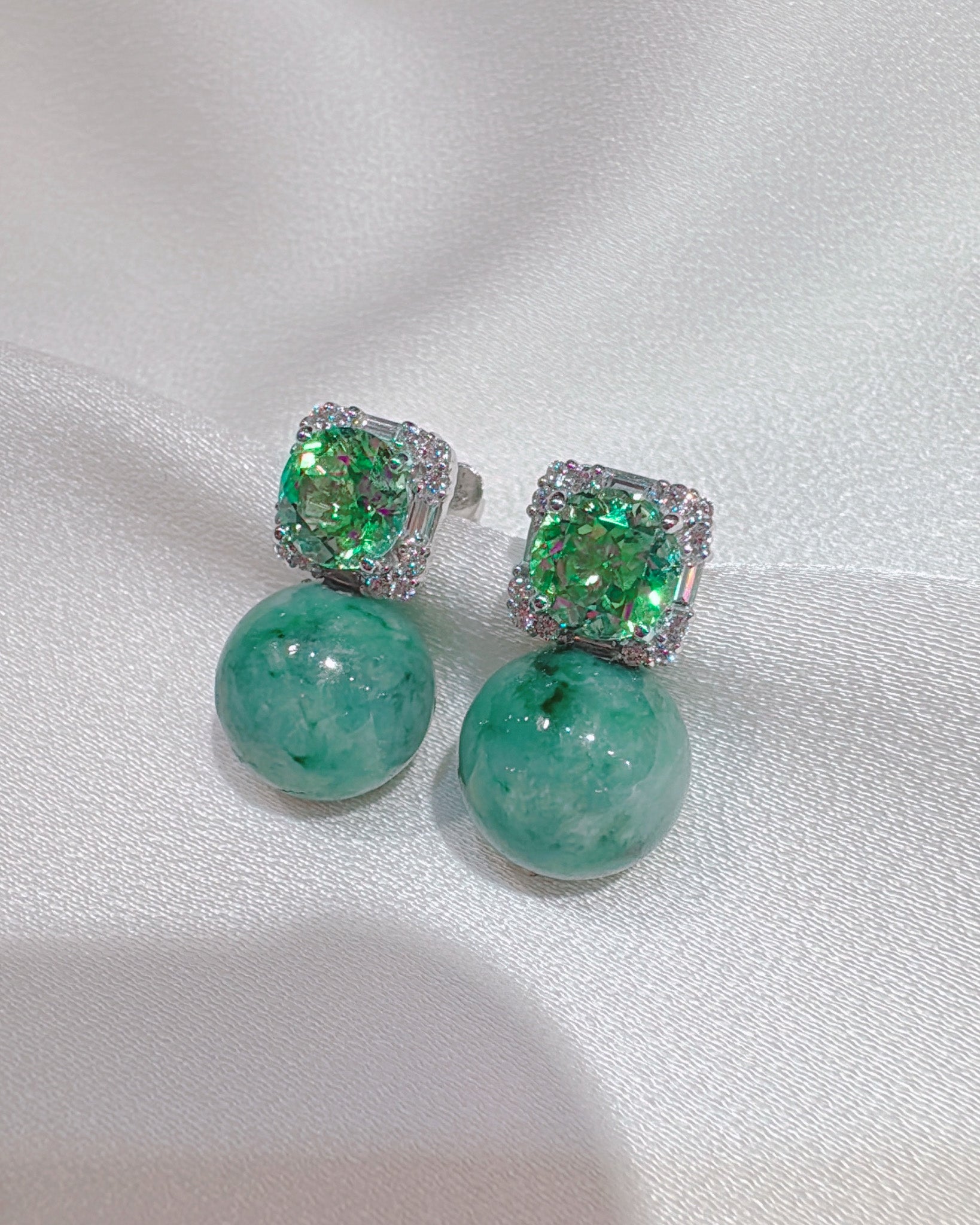 Poised Elegance in Emerald Jadeite (NEW COLOUR, Size Petite M), one-of-a-kind