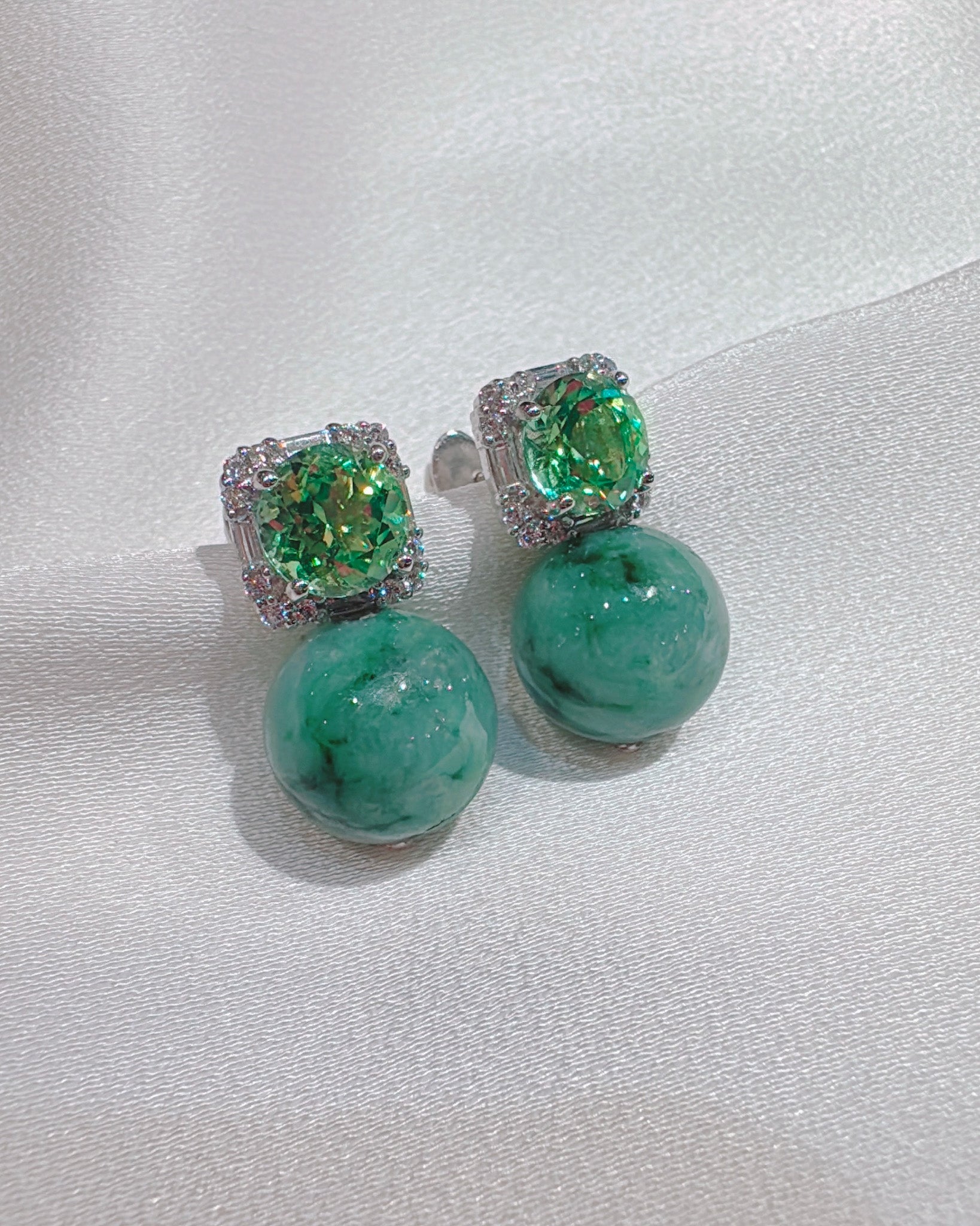 Poised Elegance in Emerald Jadeite (NEW COLOUR, Size Petite M), one-of-a-kind