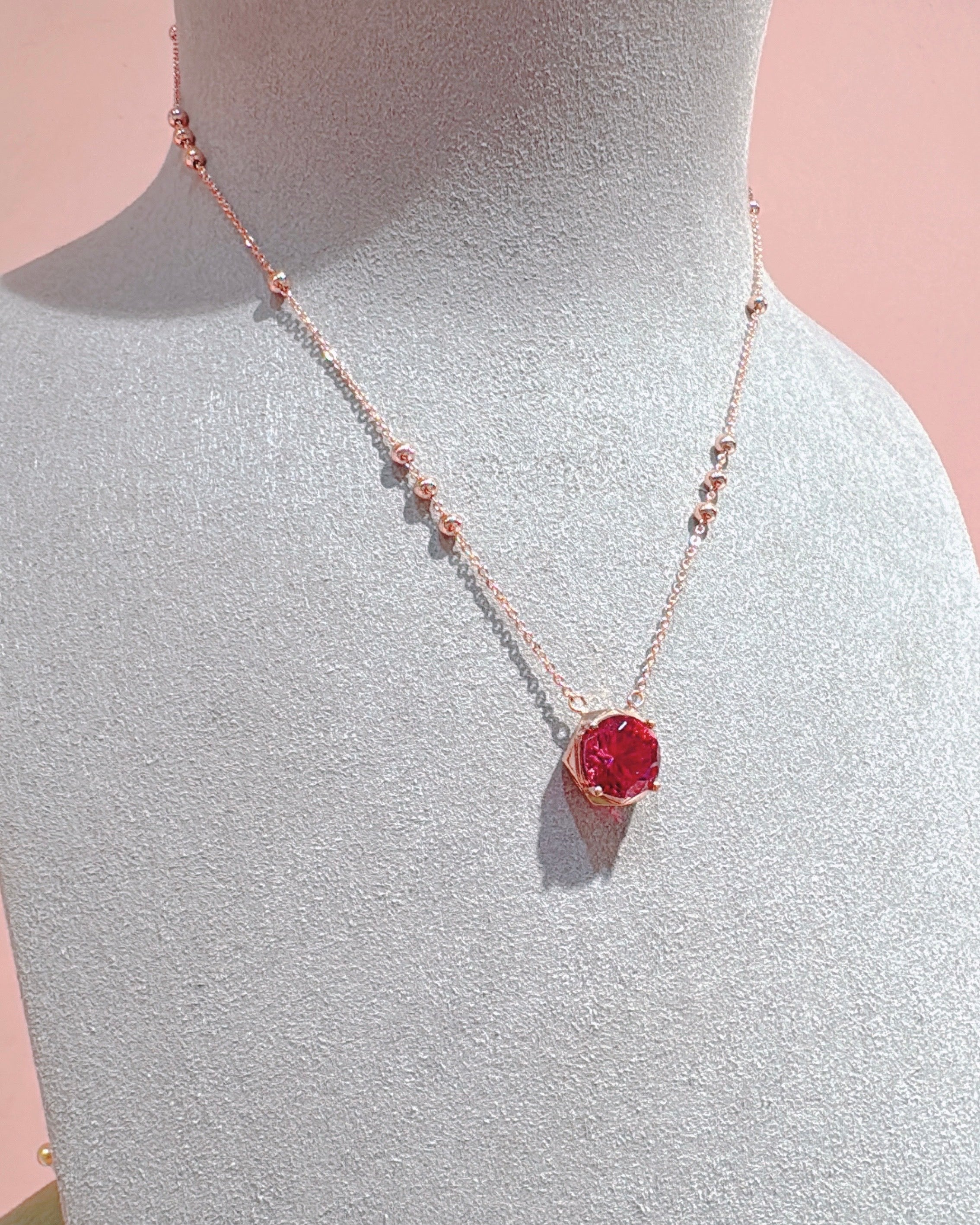The Vivid Rosé rose-gold pendant