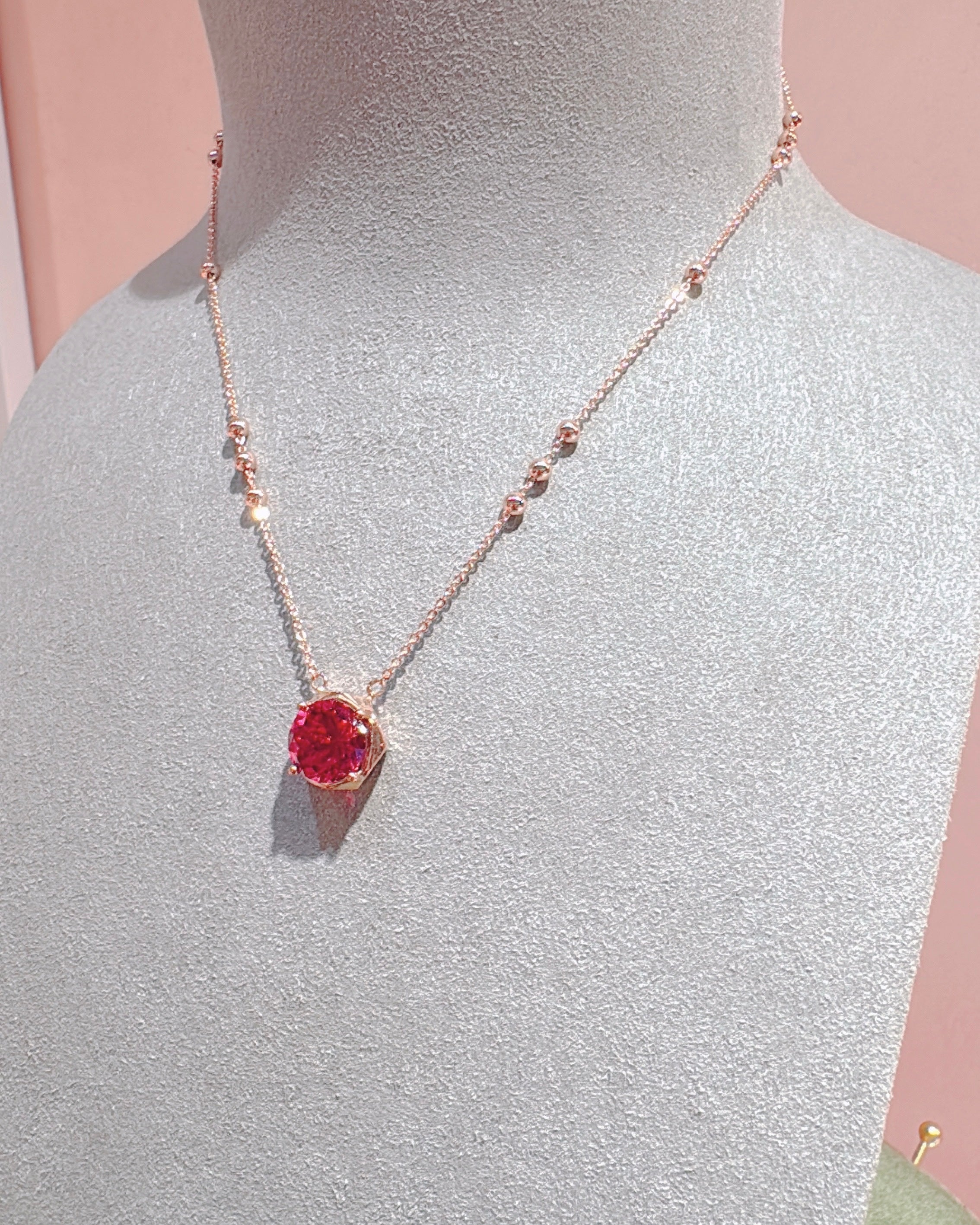 The Vivid Rosé rose-gold pendant
