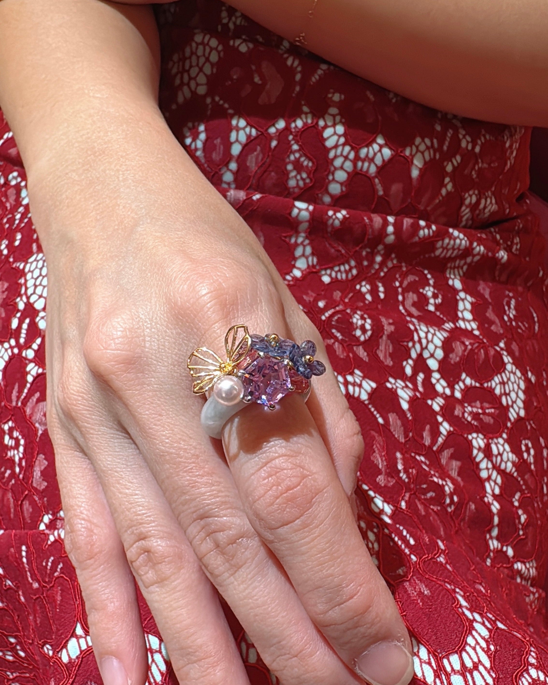 Lilac Prism Ring