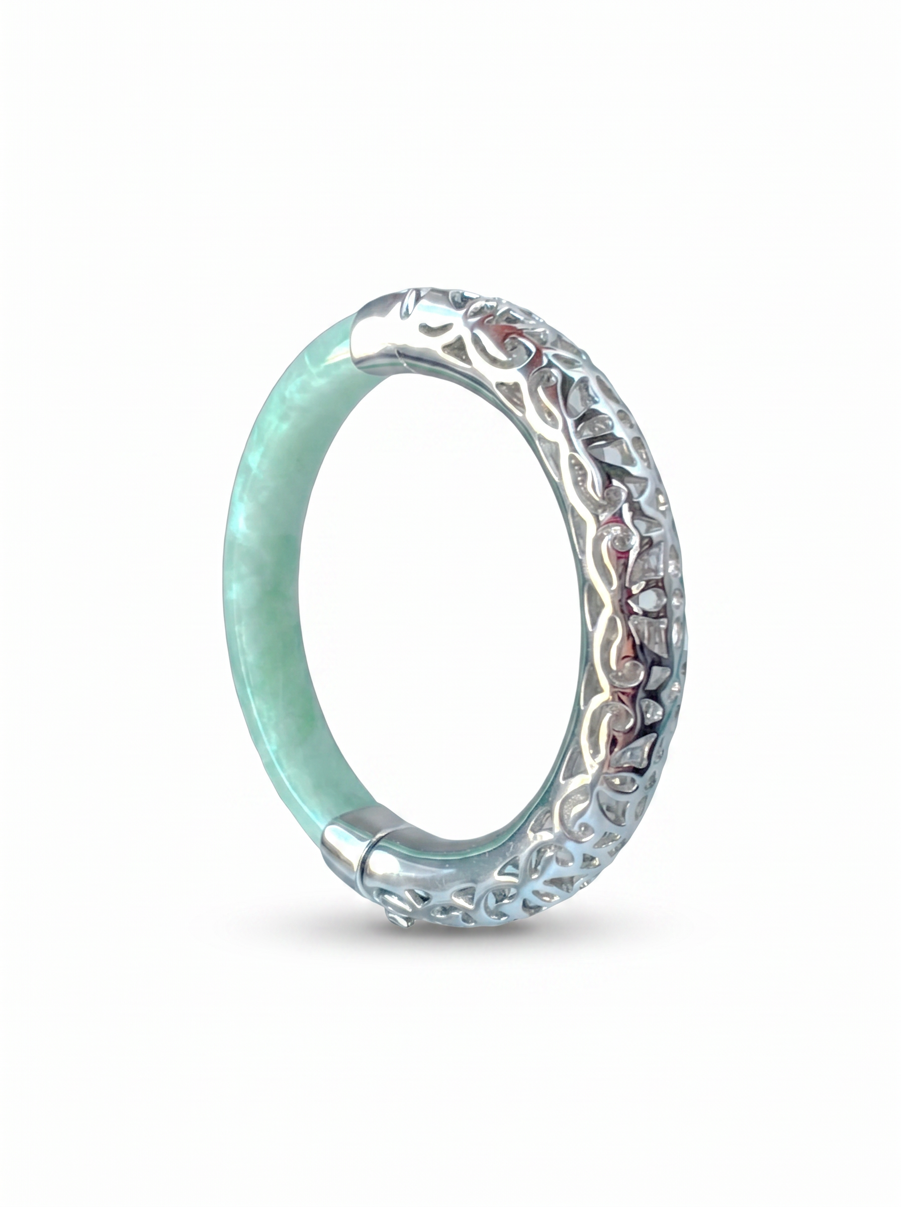 Bracelet Jadeite Romantique : diamètre 16,5 cm [Sur commande : 4-6 semaines]