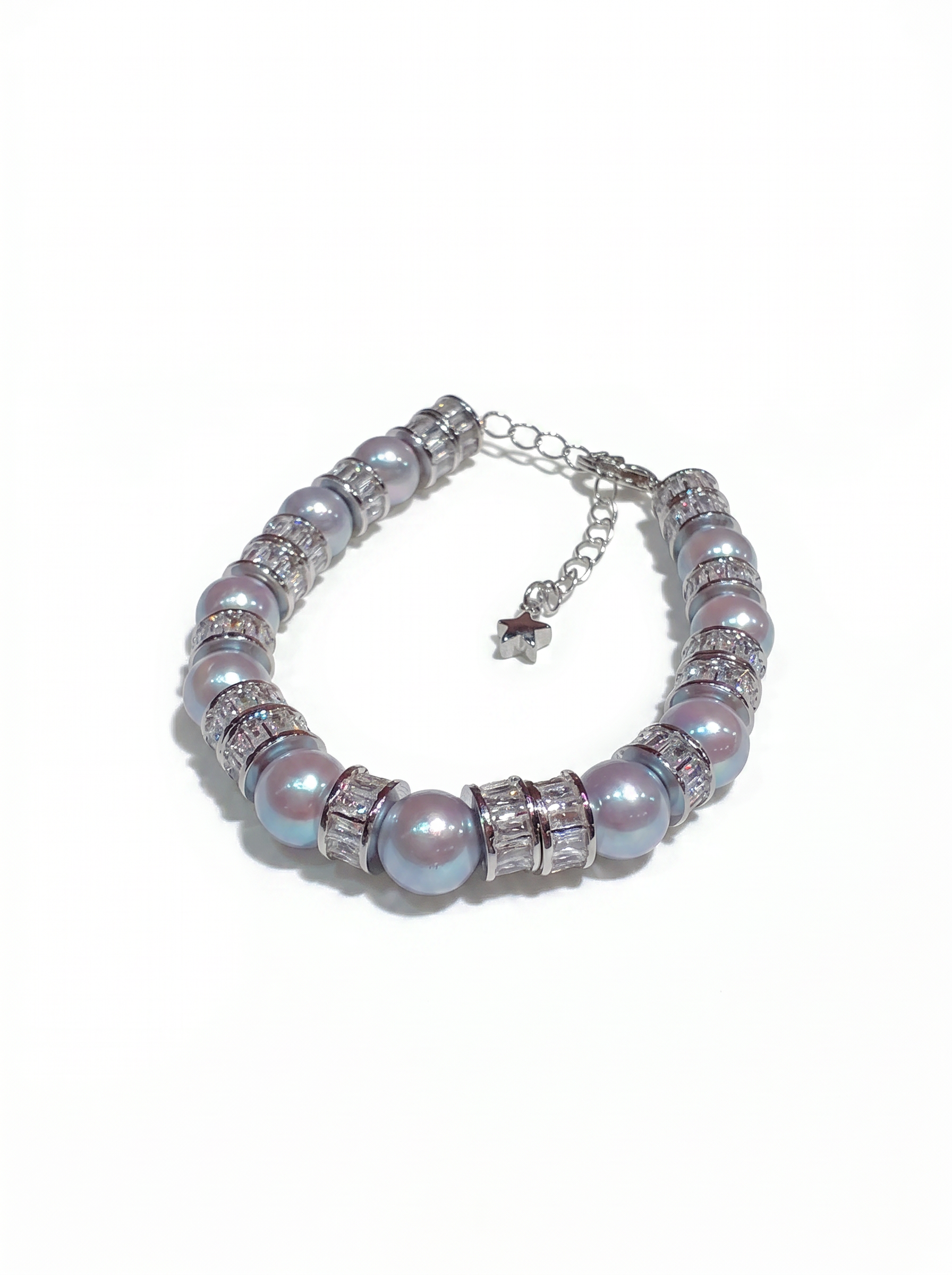 Pulsera de Tenis Akoya Azul (Akoyas Luxe Azul 8-8.5mm)