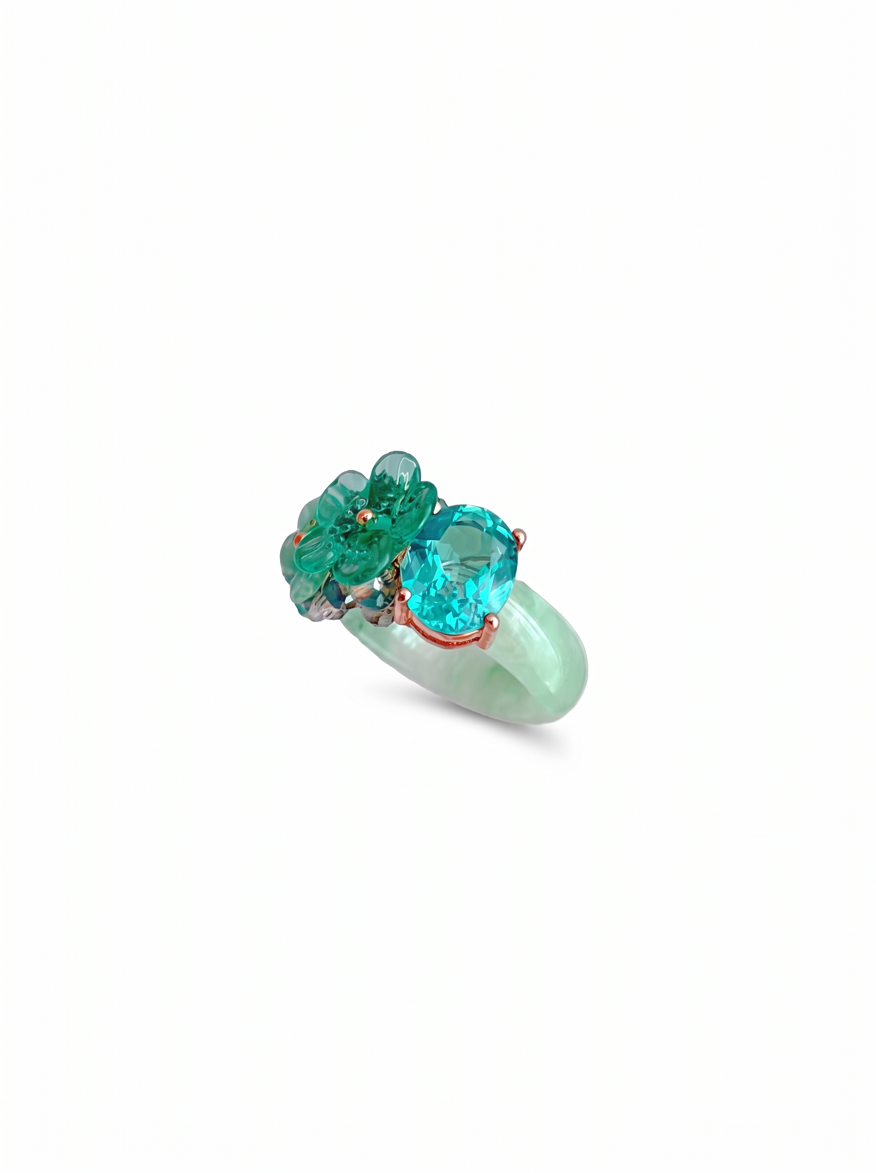 Jadeite Art Ring (US 8.5)