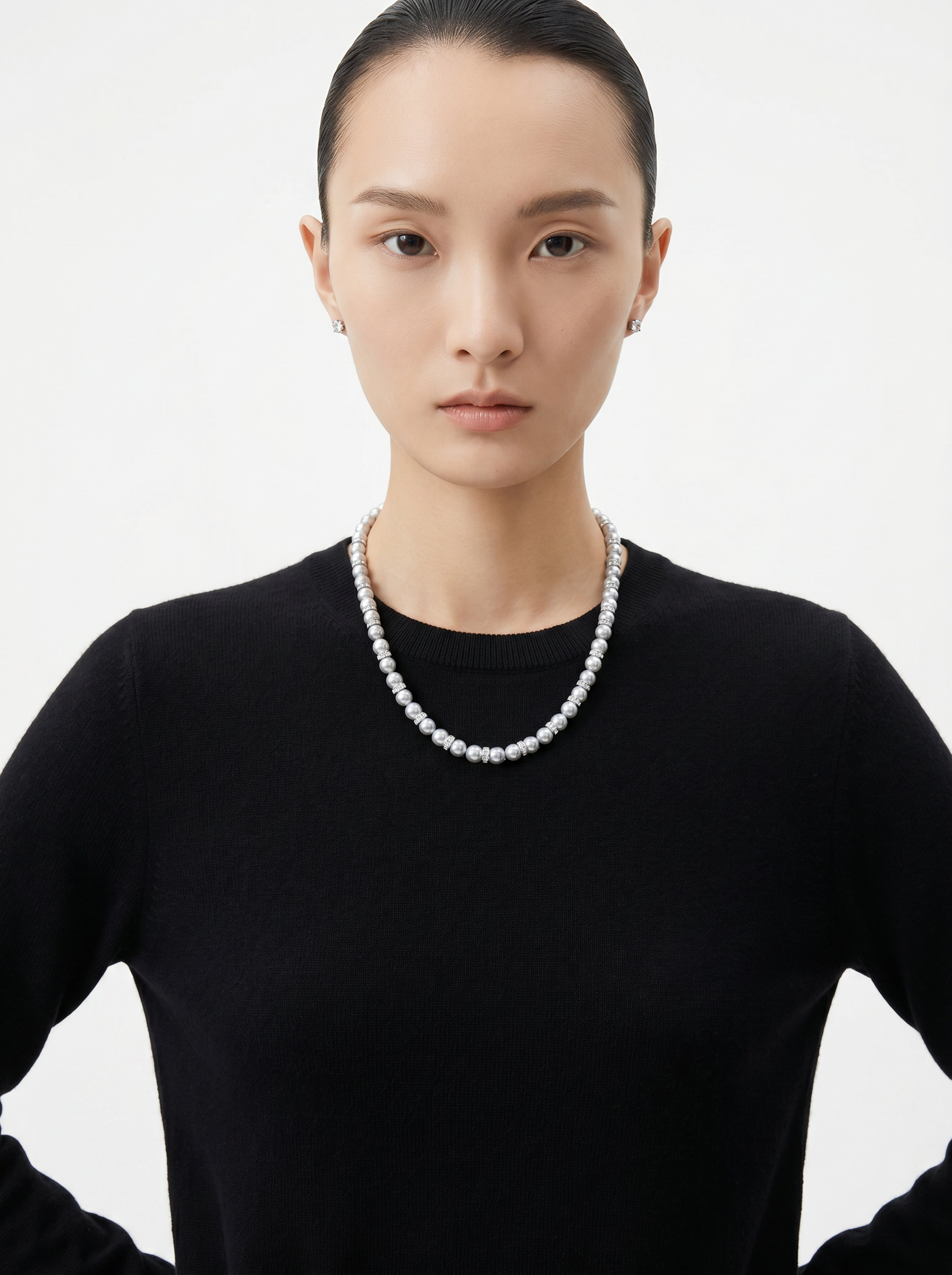Diamante Luxe Light Blue Akoya Strand
