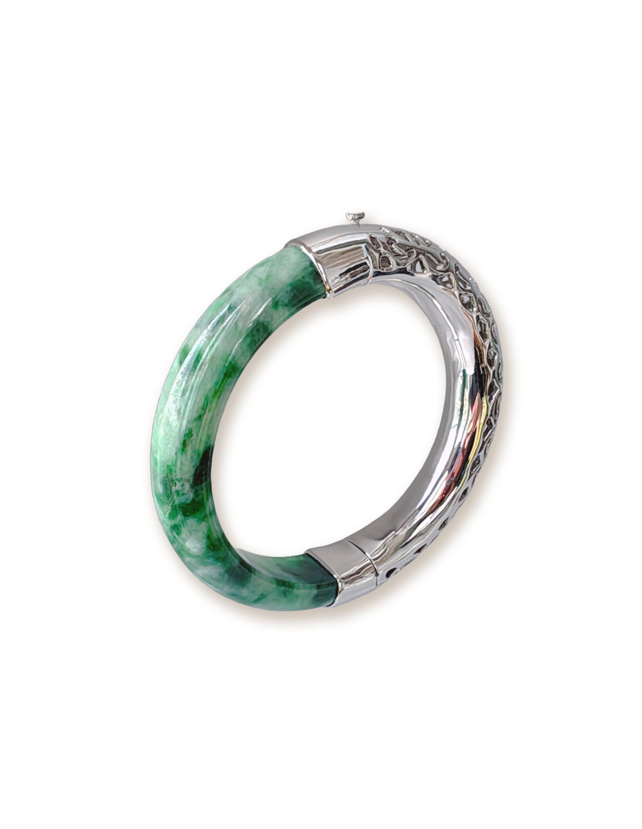 Emerald Jadeite Bangle (One-of-a-kind: 18cm circumference)