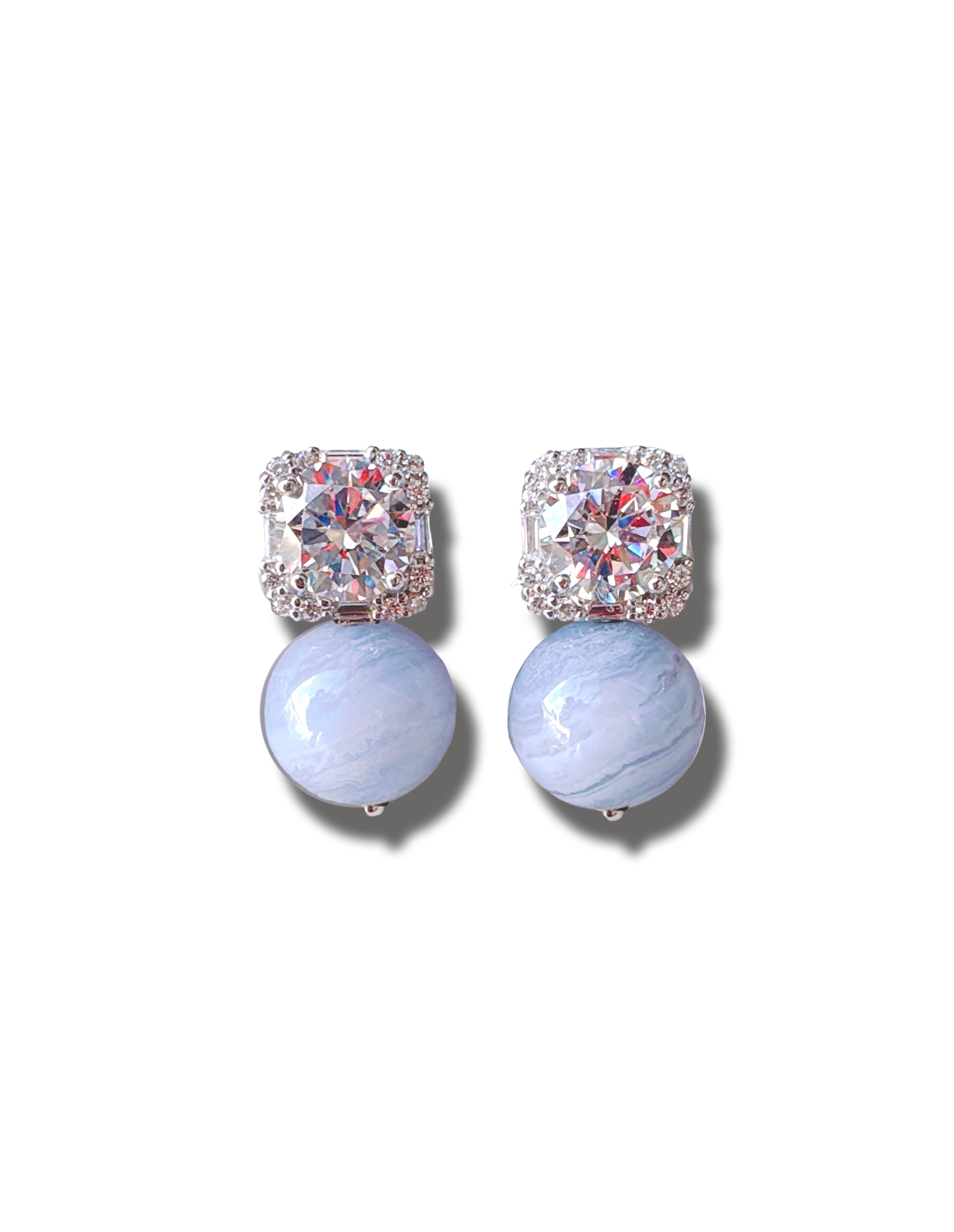 Blue Lace Drops (blue lace agate)