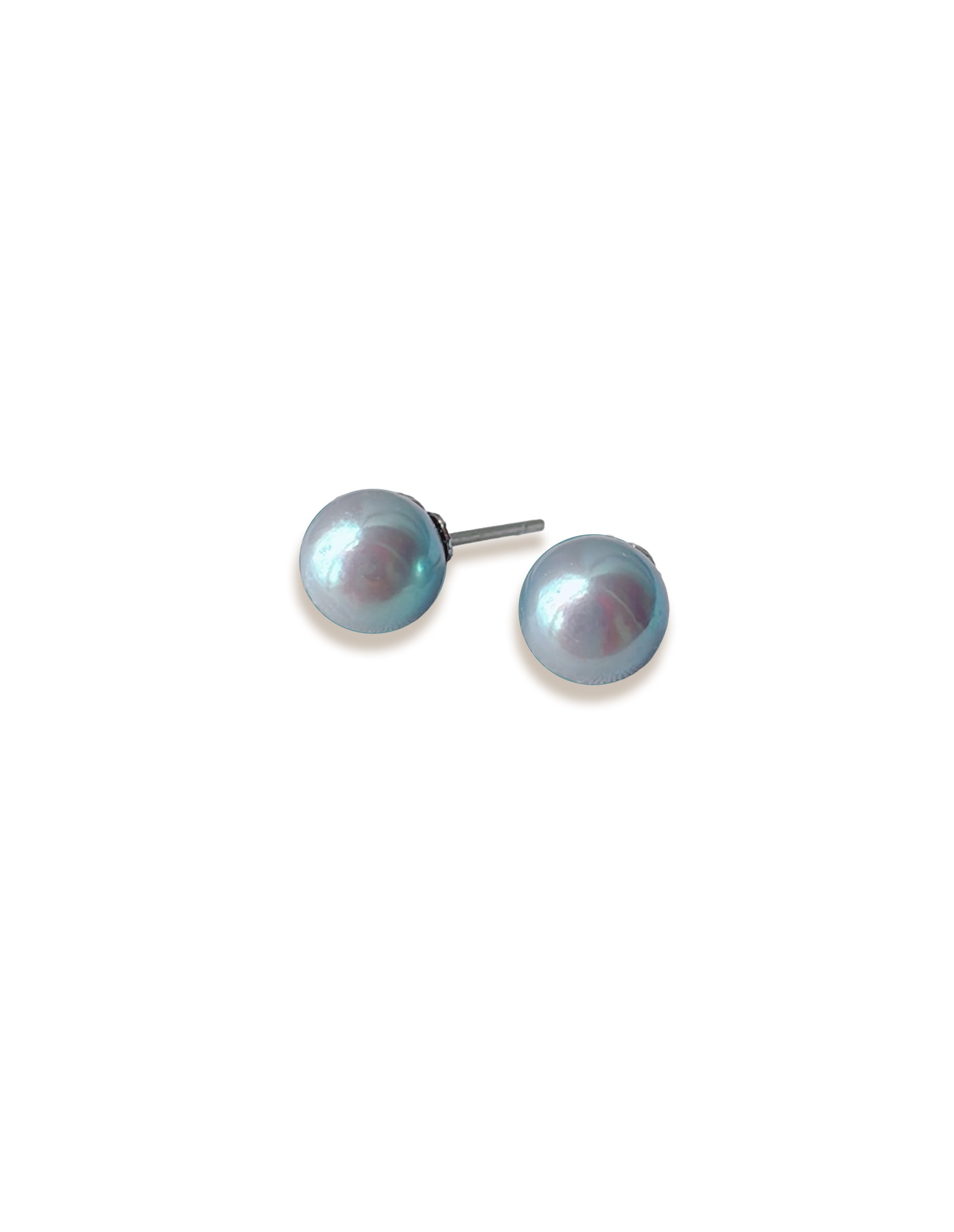 K18WG 7.5mm Luxe Blue Akoya Pearls (top quality)