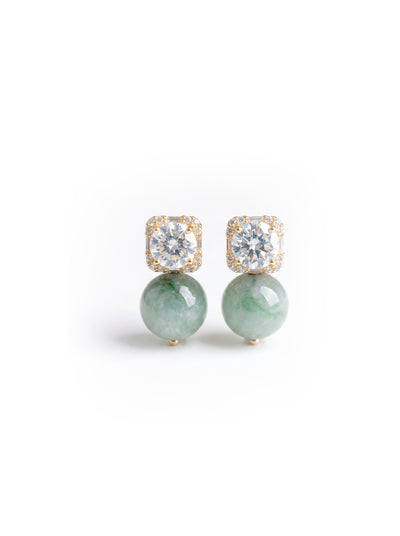 Poised Elegance in Icy Green Jadeite