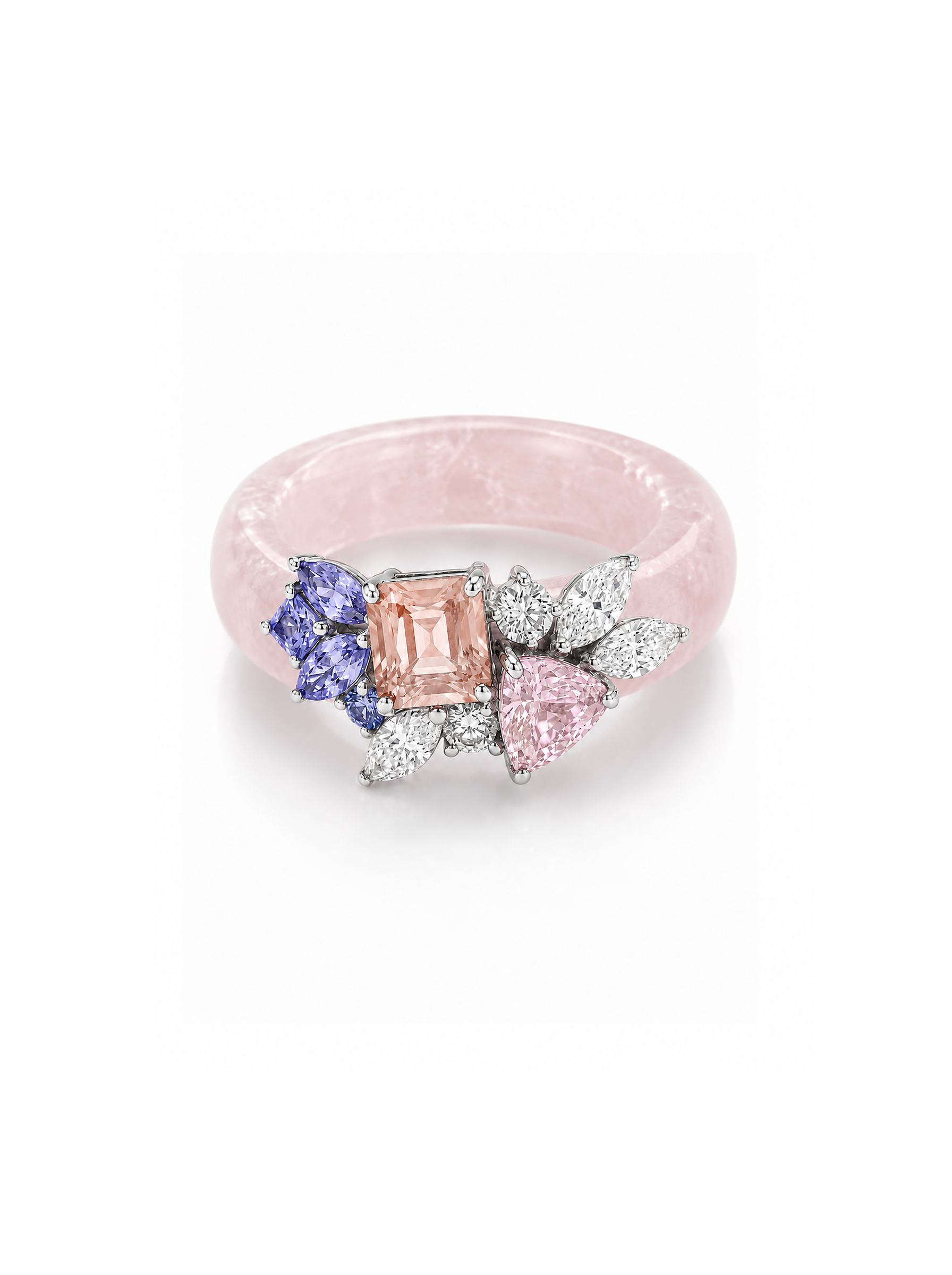 Spellbound Pink Quartz Ring Two (made-to-your-size)